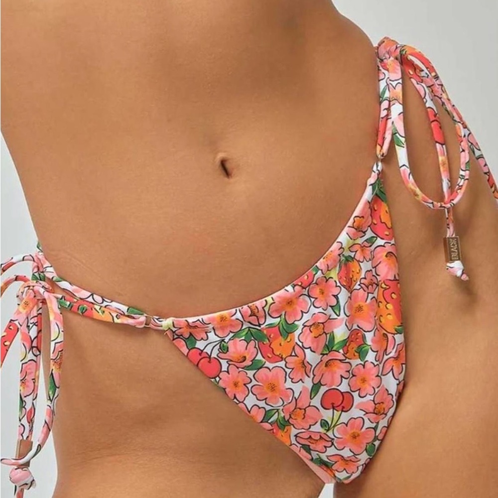 Blackbaugh Swim String Tease Bottoms / Berry Cherry print